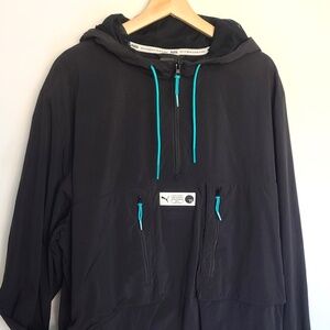 Mens size XL Puma Parquet Warm Up Black Basketball Jacket  with utility pockets